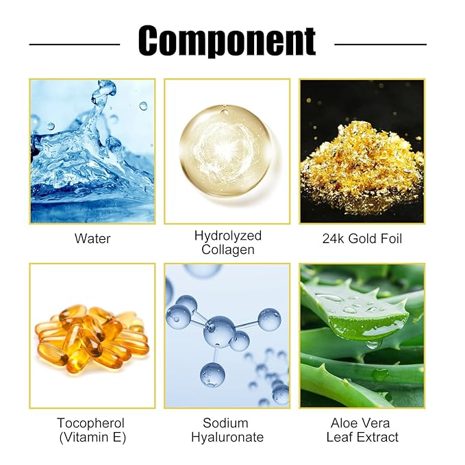 24K Gold Eye Masks, Crystal Collagen Eye Patches for Puffy Eyes, Reducing Fine Lines, Effectively Moisturizing Gold Eye Mask for Dark Circles and Puffiness Wrinkle Eye Bags