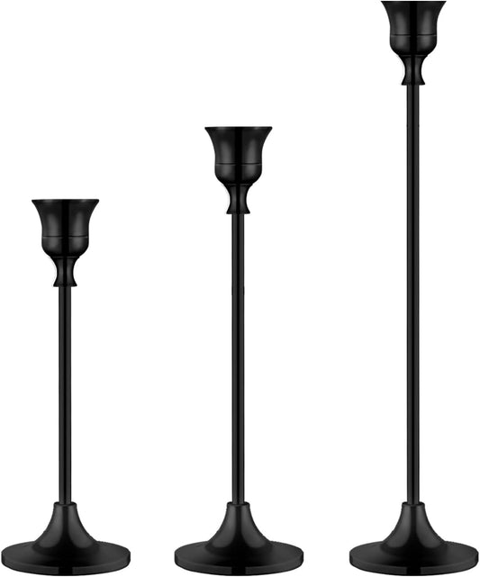 Candlestick Holders,Taper Candle Holder for Candlesticks Black Candelabra Candle Holder Vintage Candle Stick Candle Holders for Fireplace Party Dining Home
