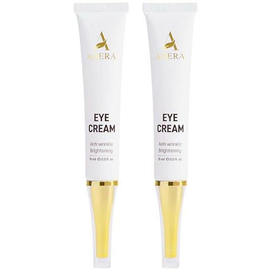 ABERA Natural Repair Eye Cream, Minimizes Under Eye Bags & Puffiness, Reduce Wrinkles, Fine Lines and Dark Circles, 0.5 fl oz, Set of 2 UYW