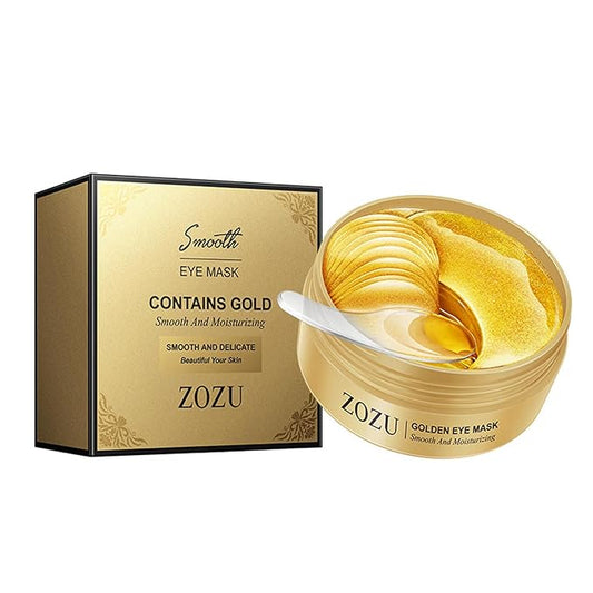 24K Gold Eye Masks, Crystal Collagen Eye Patches for Puffy Eyes, Reducing Fine Lines, Effectively Moisturizing Gold Eye Mask for Dark Circles and Puffiness Wrinkle Eye Bags