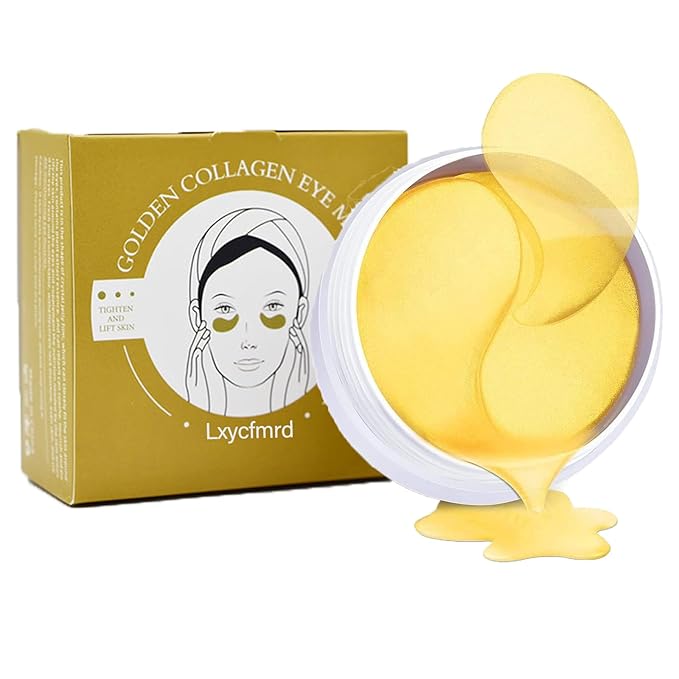 24K Gold Under Eye Masks, Eye Masks for Dark Circles, Anti Wrinkle Under Eye Gel Pads, Eye Mask for Puffy Eyes, Skincare | 60 Pieces/30 Pairs