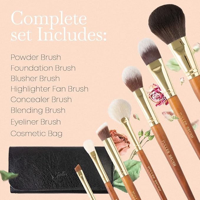Fuller Cosmetic Brush & Bag Set (Set of 7 Brushes)