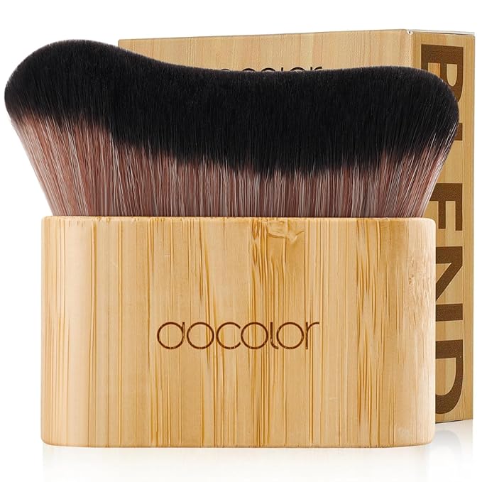 docolor Self Tanner Brush Large Body Makeup Brush, Soft Vegan Tanning Brush no stripes, for Foundation, Self-tanner, Bronzer, Self Tan Back Applicator Body + Face Self-Tan Blending Brush Gift Box