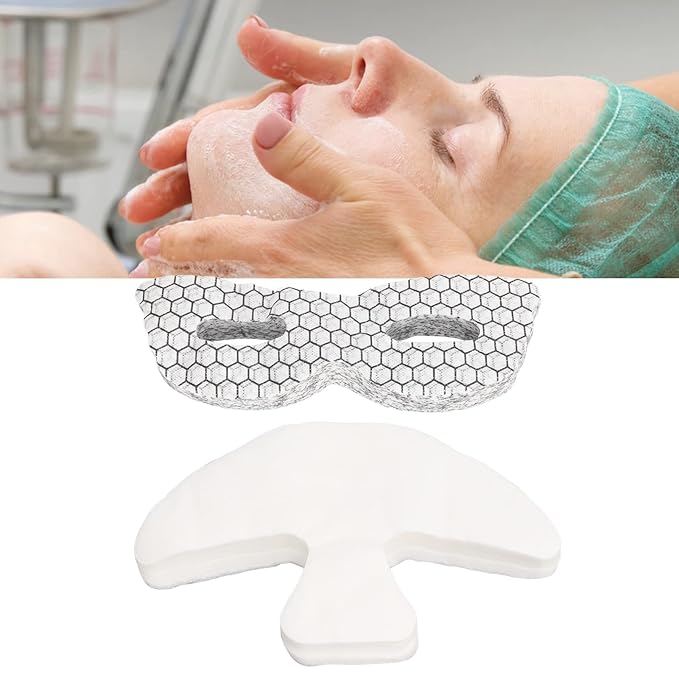 ZJchao Disposable Eye Forehead Masks, Eye Forehead Mask Paper Silk DIY Soft Disposable Hydrating Eye Care Paper Facial Eye Pads Spa DIY Clear Eye Mask Paper Beauty Sheets for Home Beauty